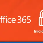 Imagen de Office 365 con un fondo naranja que incluye el logotipo de la plataforma y un icono de candado junto al texto Iniciar sesión, representando el acceso seguro a los servicios de Microsoft.