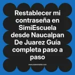 Restablecer mi contraseña en SimiEscuela: Guía paso a paso desde Naucalpan De Juarez