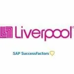 Logo de Liverpool junto al texto SAP SuccessFactors, destacando la colaboración entre la marca y la plataforma de gestión de recursos humanos.