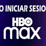 Instrucciones sobre cómo iniciar sesión en HBO Max con un fondo morado y el logotipo de la plataforma.