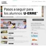 Página web de la Universidad Regional U-ERRE con información sobre la Biblioteca Digital, incluyendo pasos para el acceso, recomendaciones de libros y recursos disponibles para estudiantes y empleados.