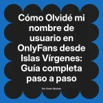 Olvidé mi nombre de usuario en OnlyFans desde Islas Vírgenes: Guía completa paso a paso